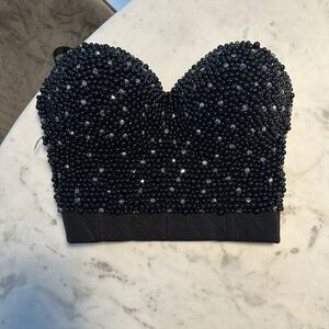 Beaded corset Accent top